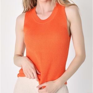 💫 Lulus Vibe Orange Sweater Tank Top - New Without Tag💫